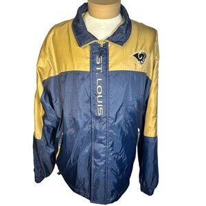 Vintage Y2K St. Louis Rams Logo Athletic Windbreaker Jacket
